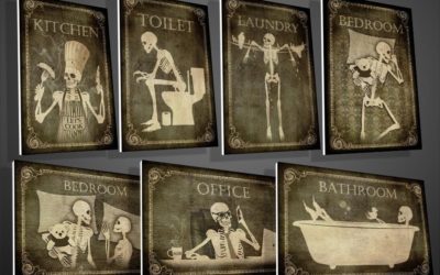 Decorate Your Home with Gothic Style Skeleton Door Signs by Rany Atlan!